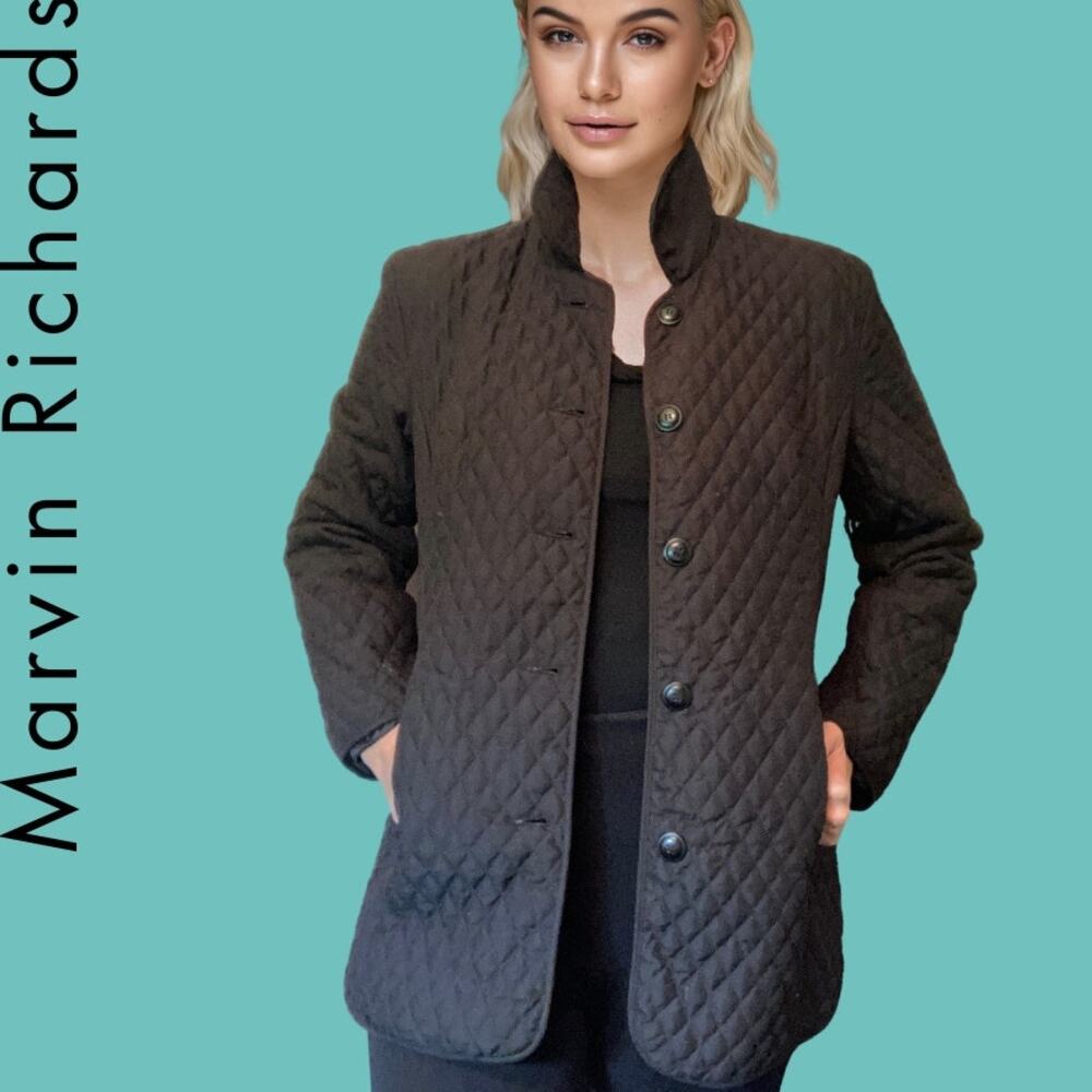 Marvin Richards Quilted Chore Jacket Coat Classic Refined Travel ~ Size M